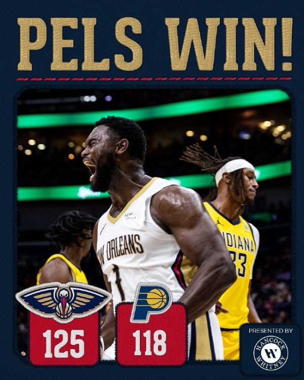 开元棋牌 锡安34+10鹈鹕力克走路者 国王送老鹰4连败