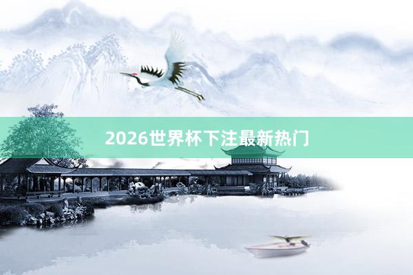 2026世界杯下注最新热门